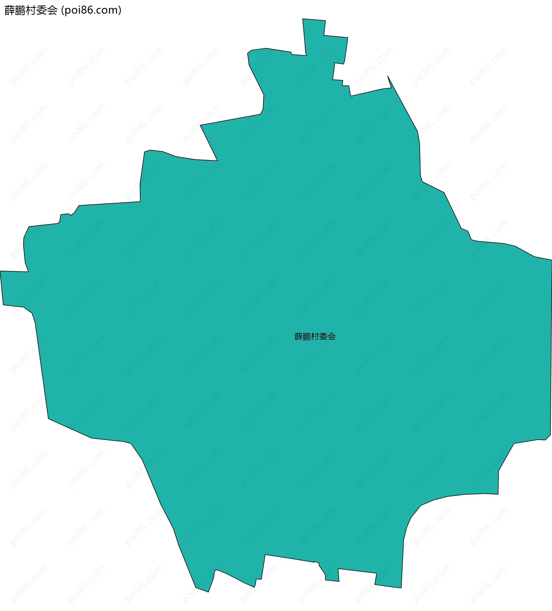 薛鹏村委会边界地图