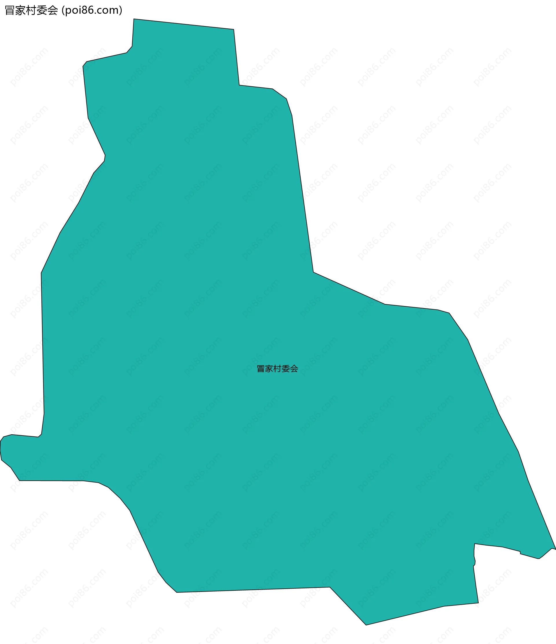 冒家村委会边界地图