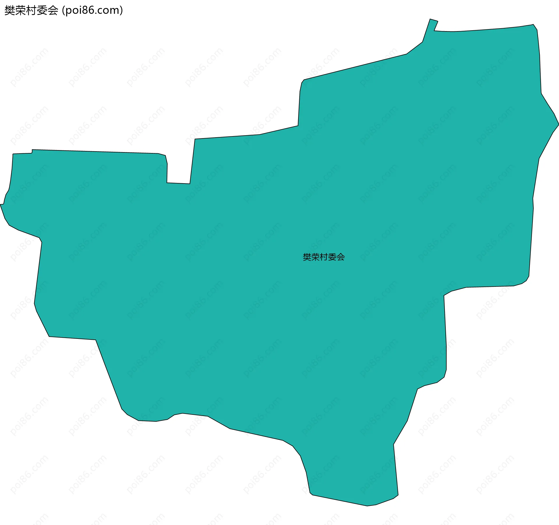 樊荣村委会边界地图
