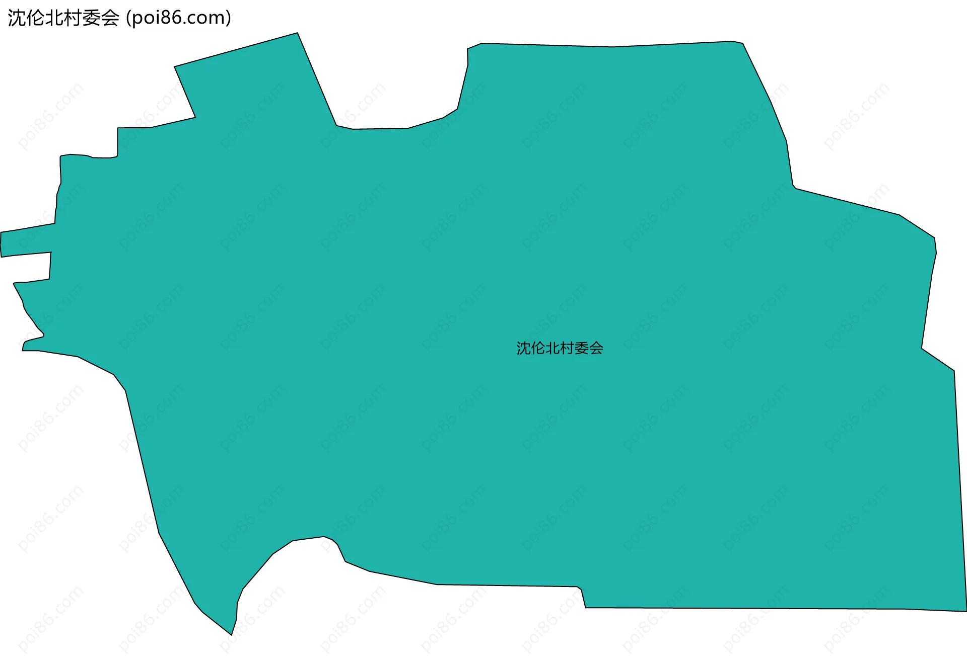 沈伦北村委会边界地图