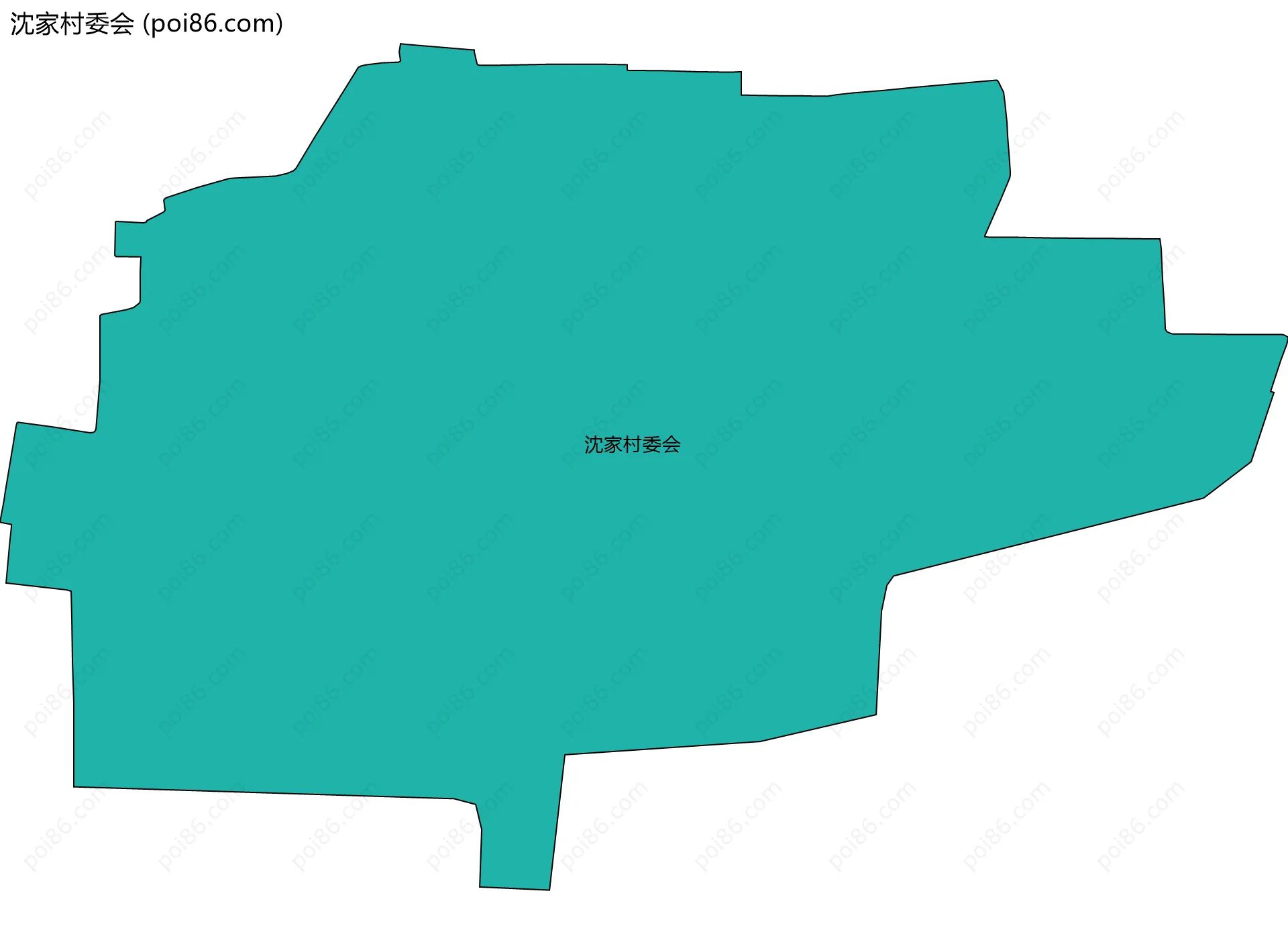沈家村委会边界地图