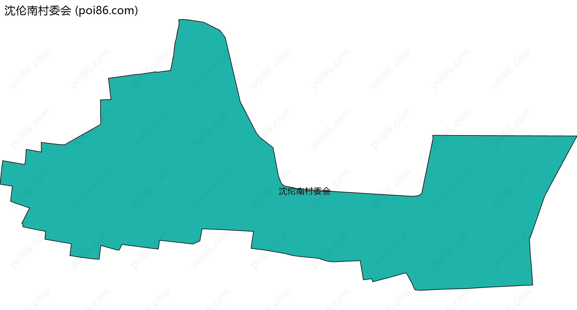 沈伦南村委会边界地图