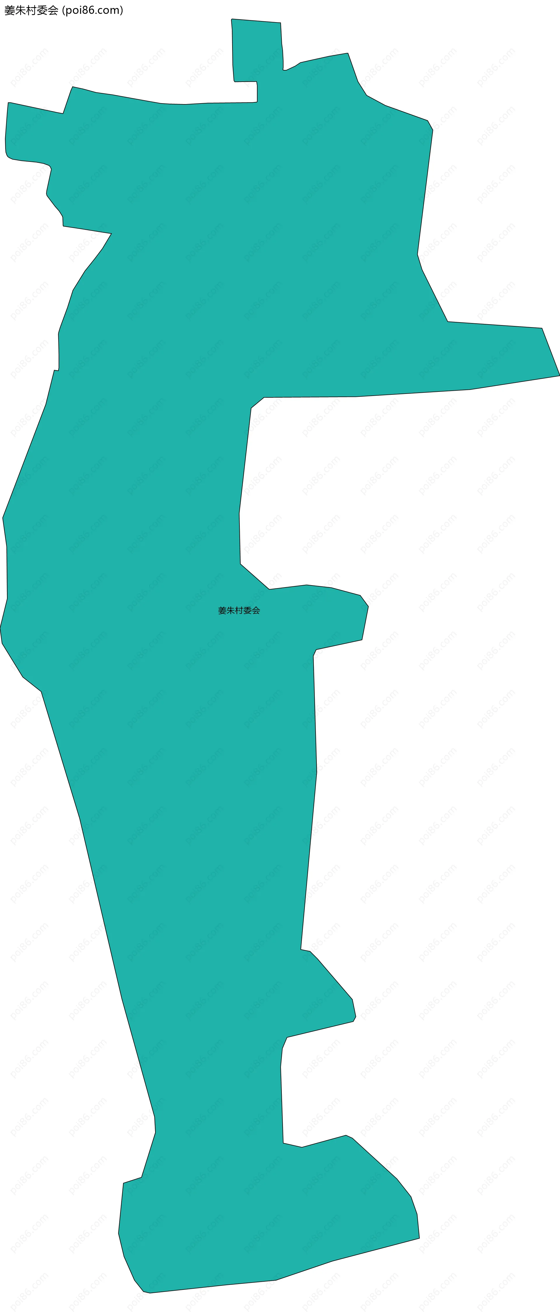 姜朱村委会边界地图