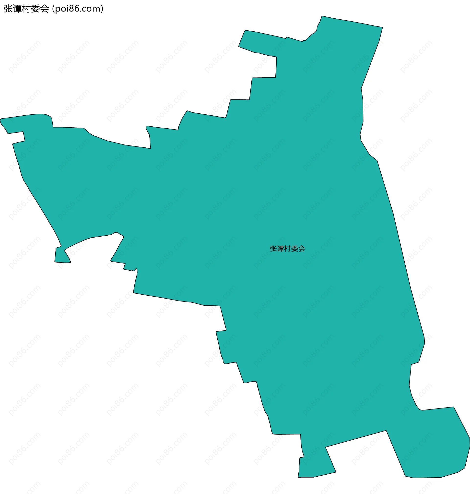 张谭村委会边界地图