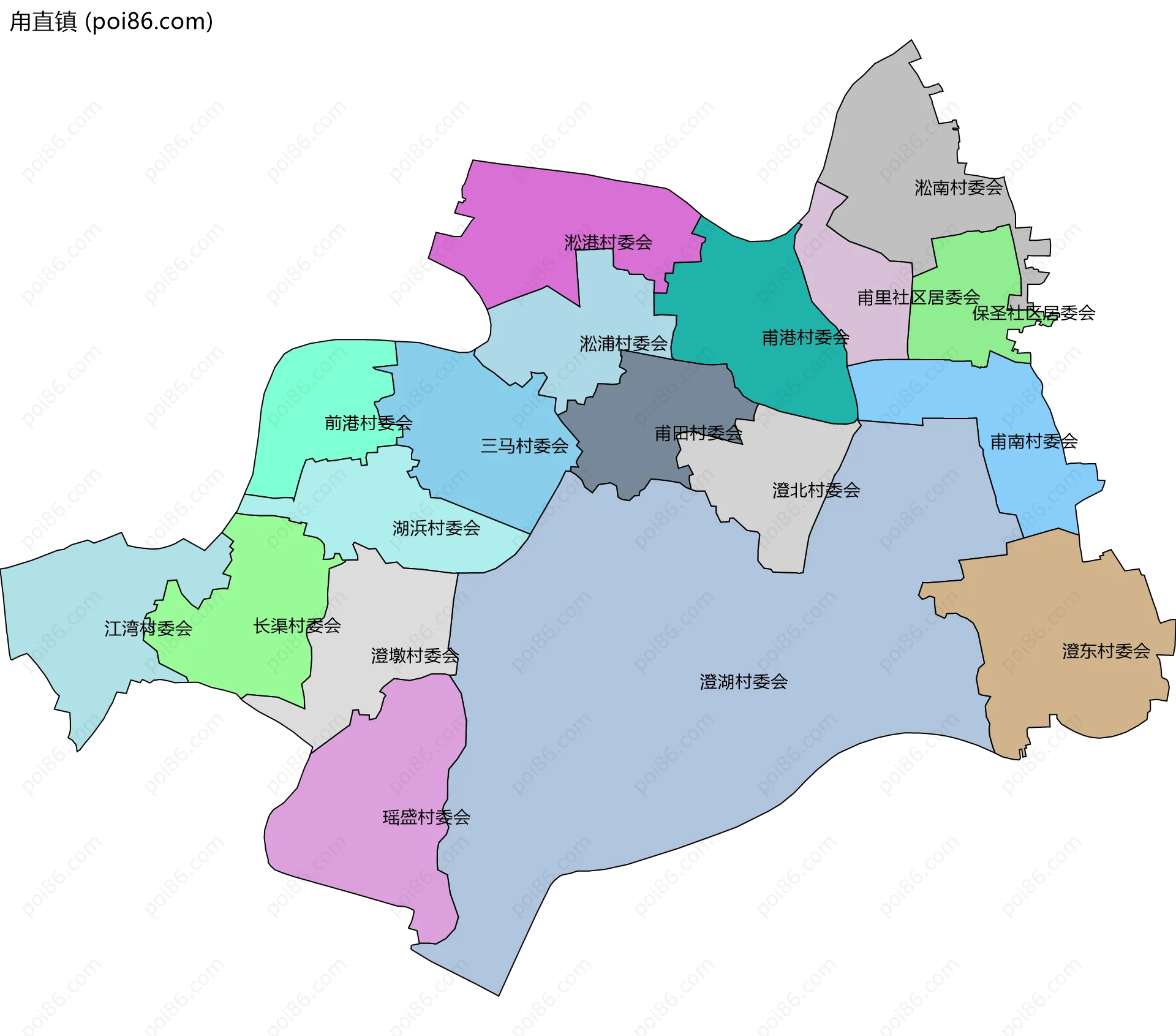 甪直镇边界地图(五级行政区划)