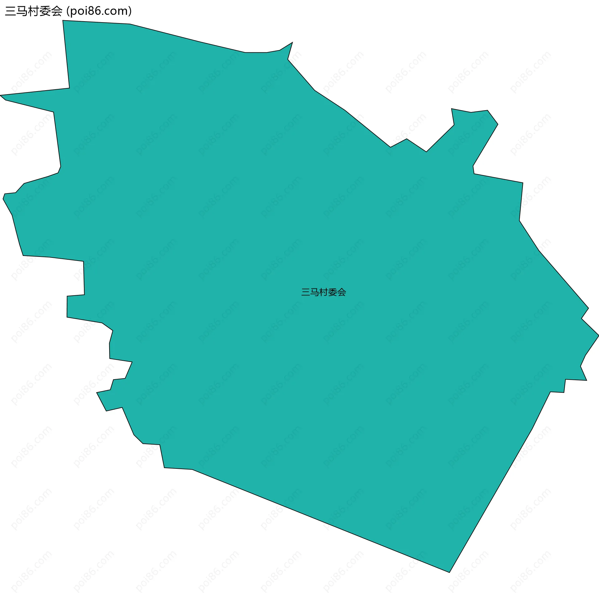 三马村委会边界地图