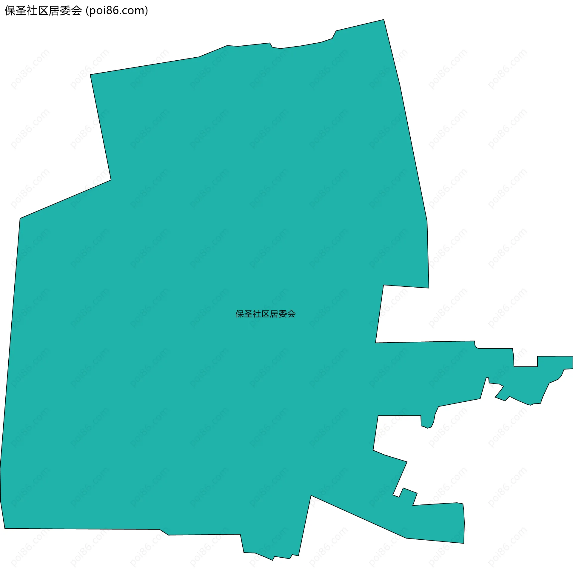 保圣社区居委会边界地图