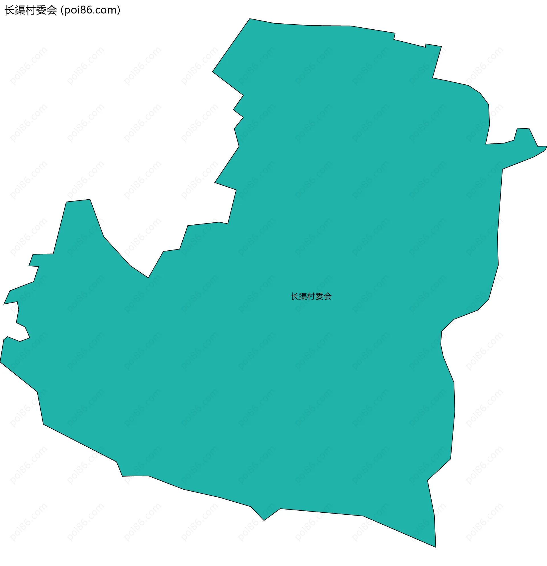 长渠村委会边界地图