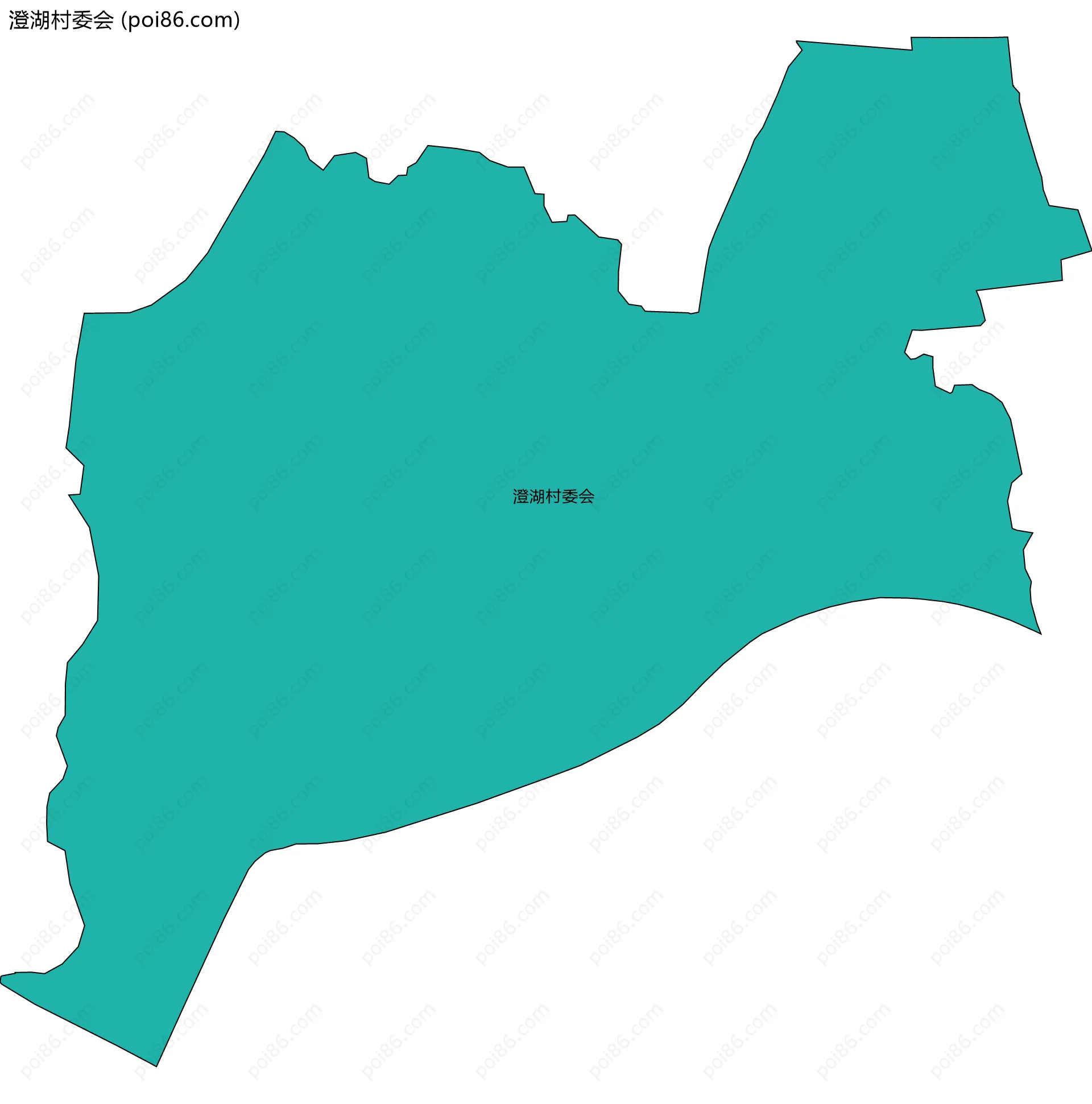 澄湖村委会边界地图