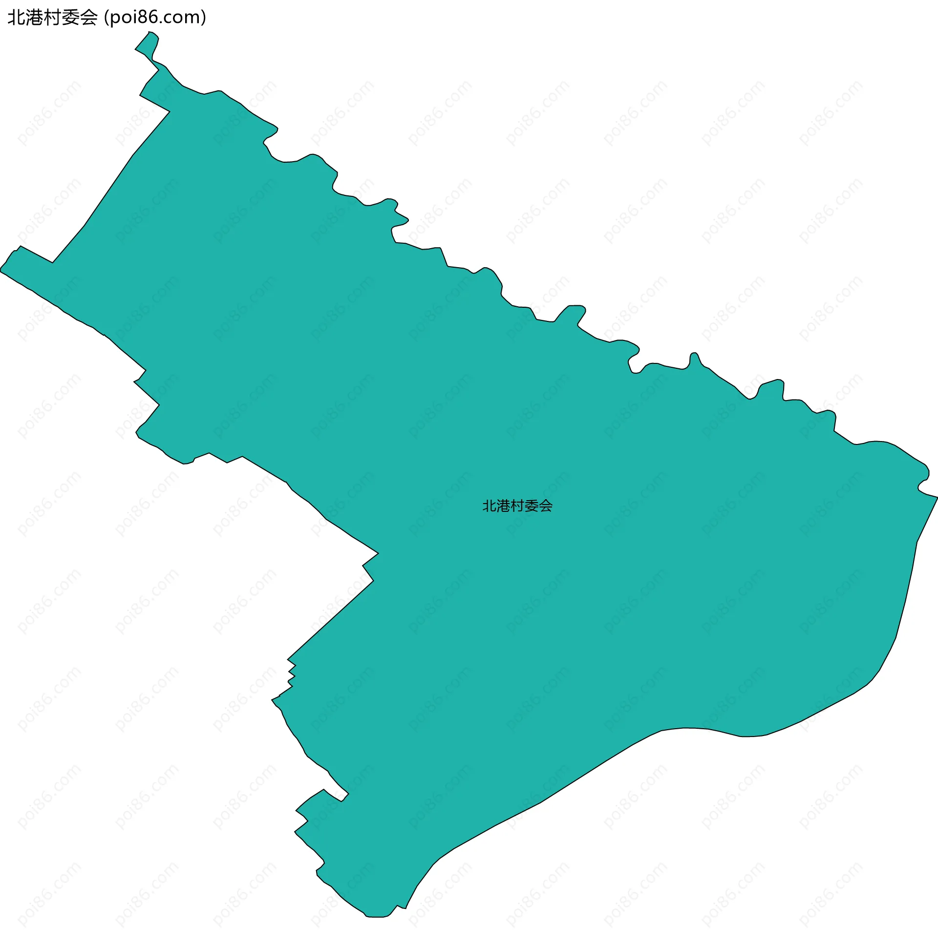 北港村委会边界地图