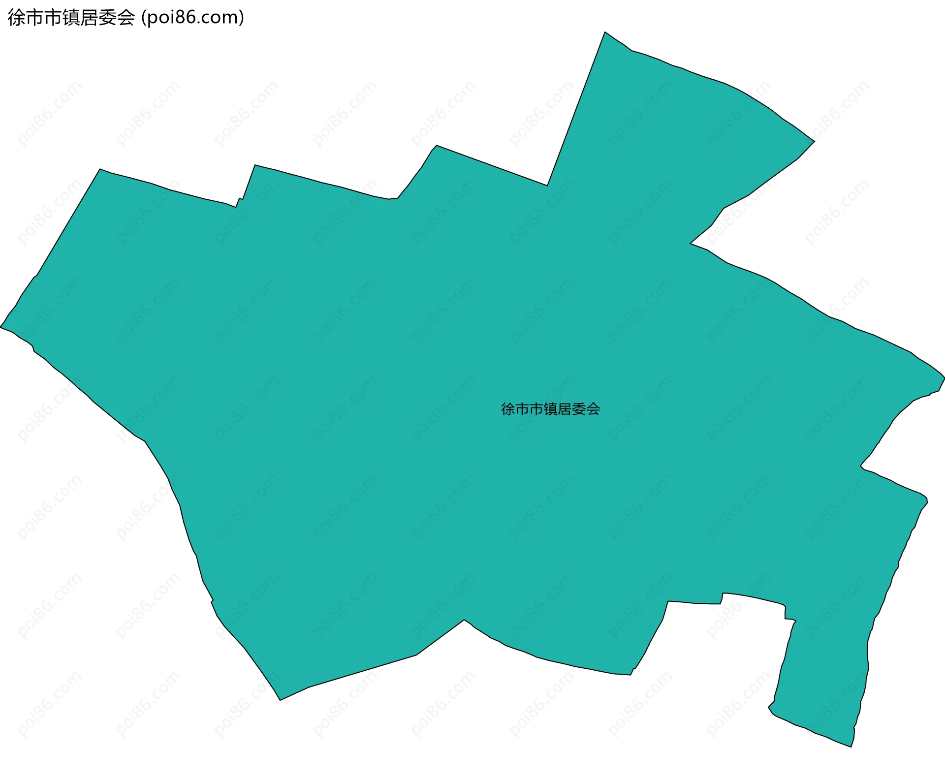 徐市市镇居委会边界地图