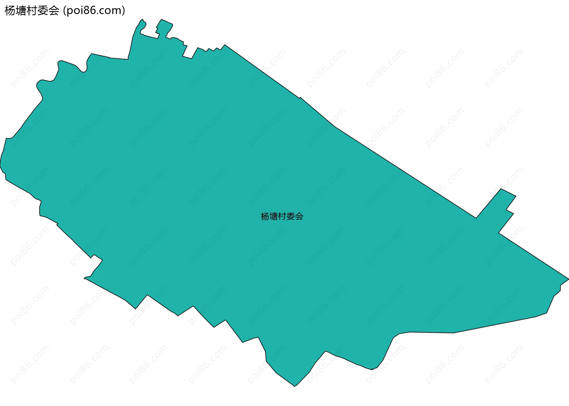 杨塘村委会边界地图