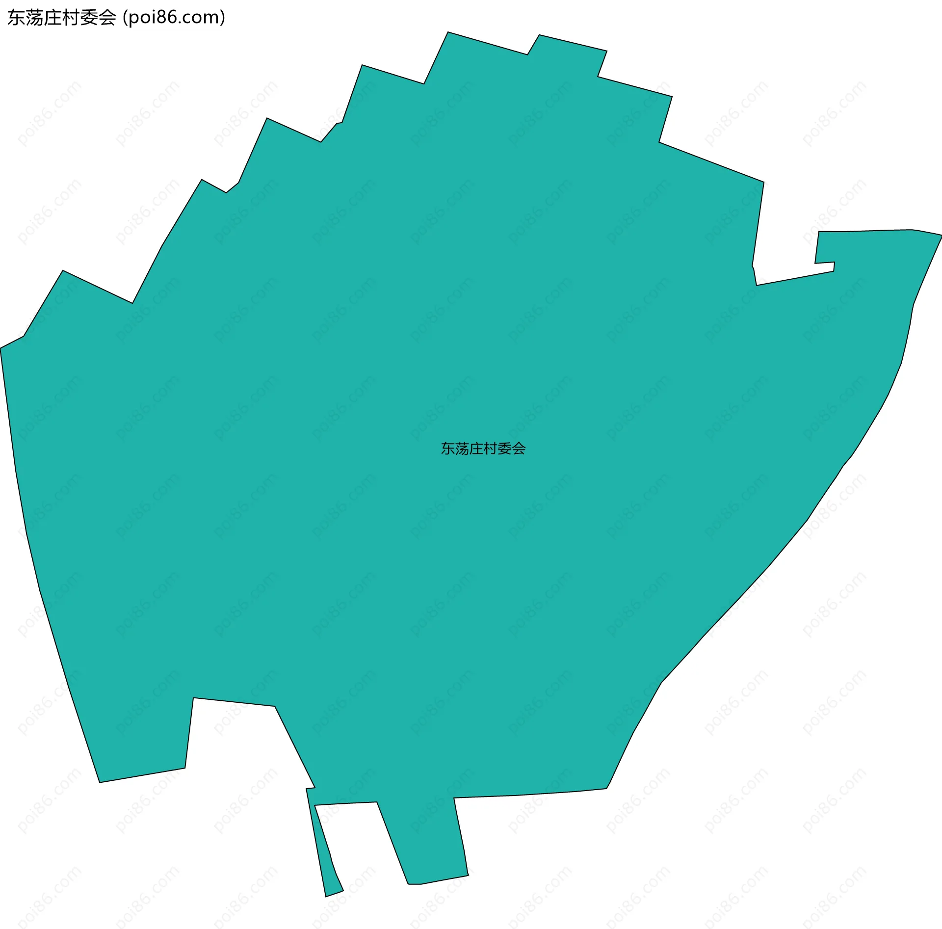 东荡庄村委会边界地图