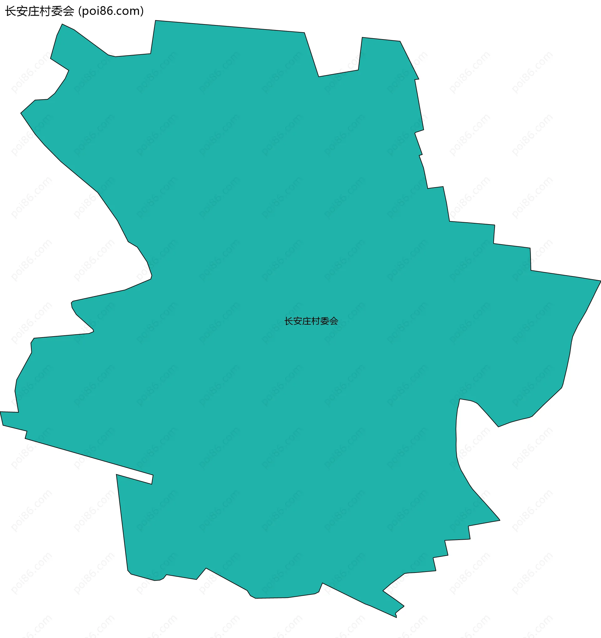 长安庄村委会边界地图