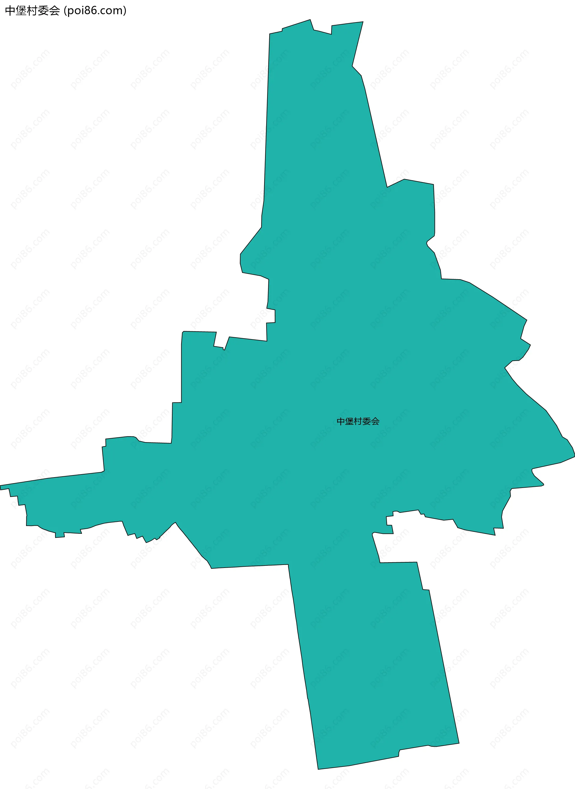 中堡村委会边界地图