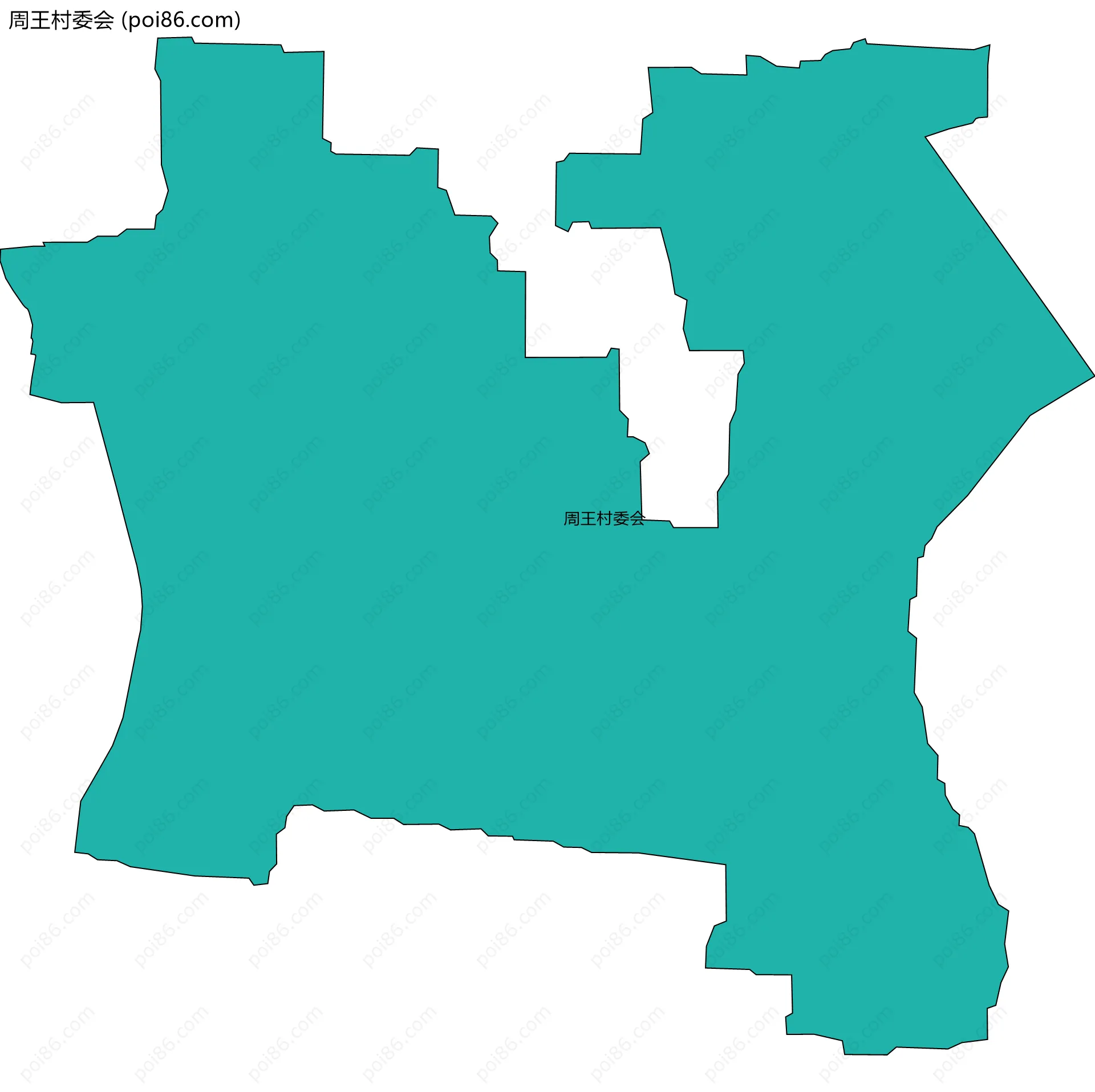 周王村委会边界地图