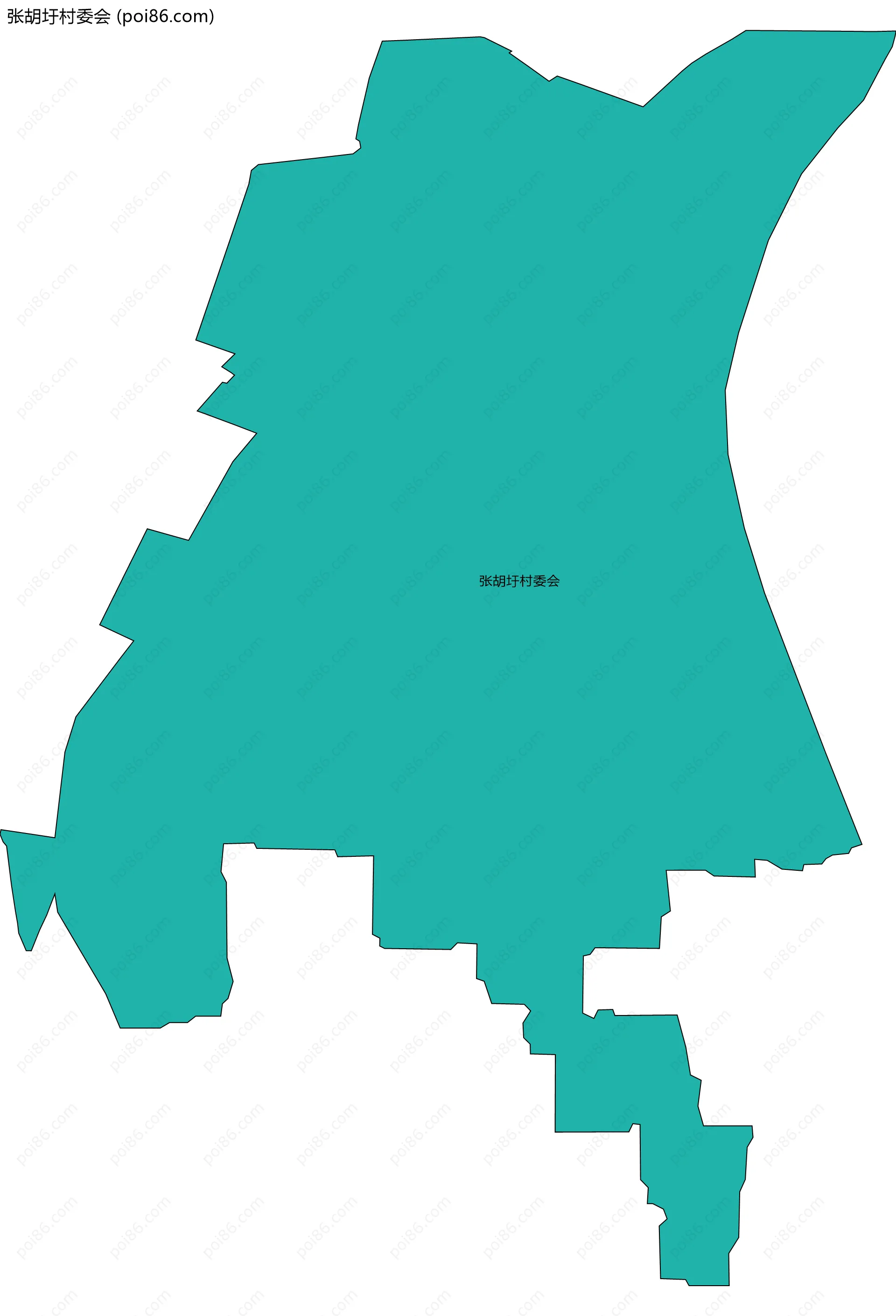 张胡圩村委会边界地图