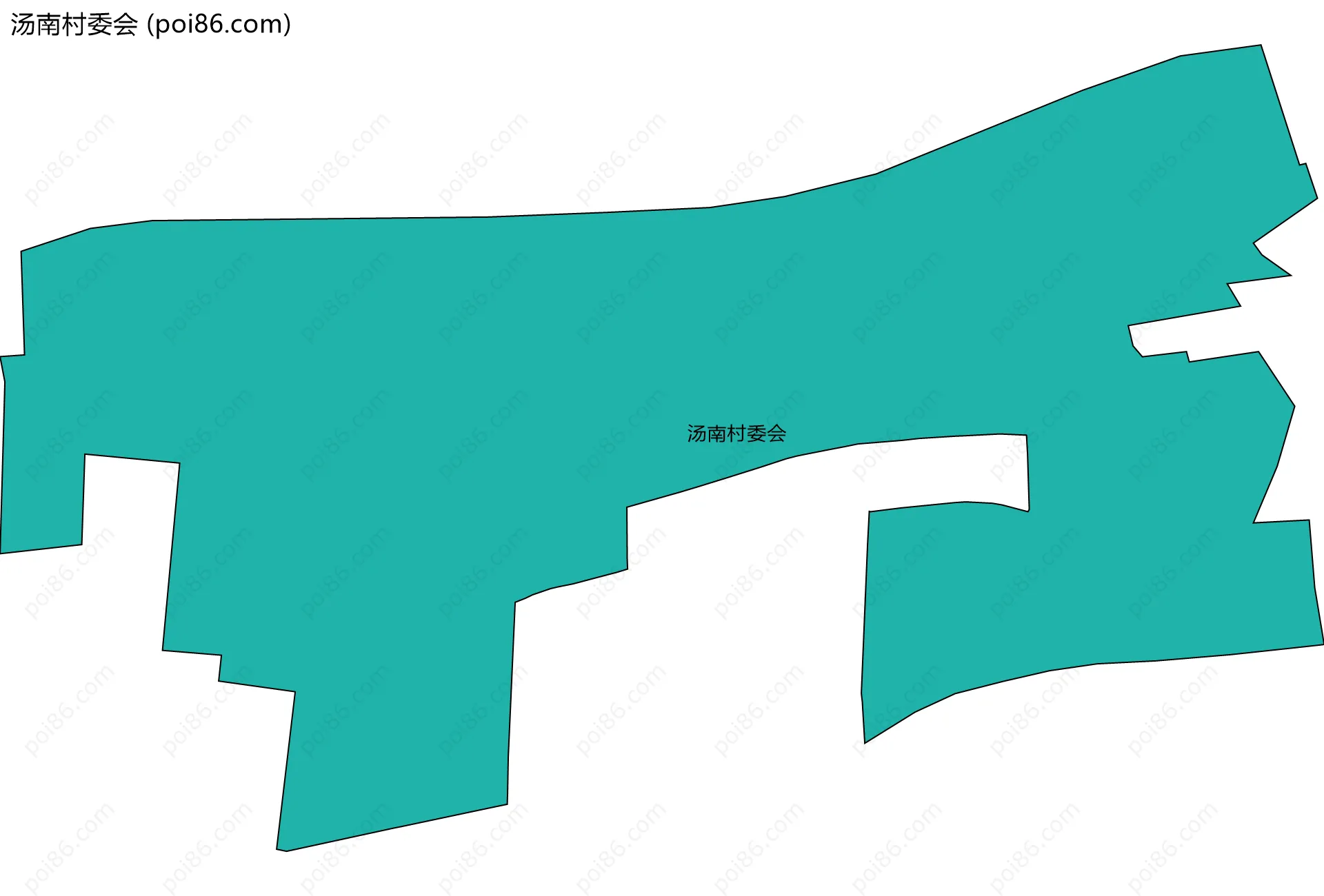 汤南村委会边界地图