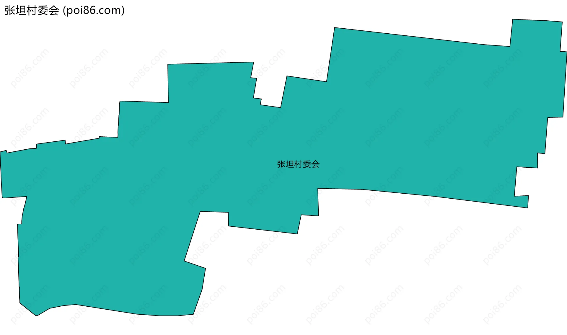 张坦村委会边界地图