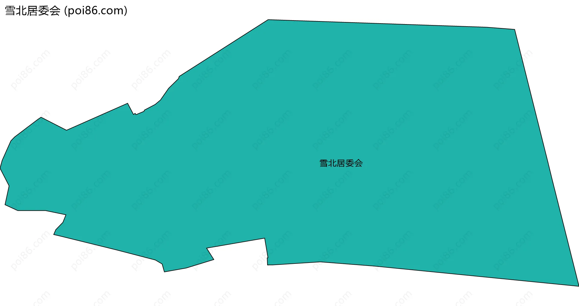 雪北居委会边界地图