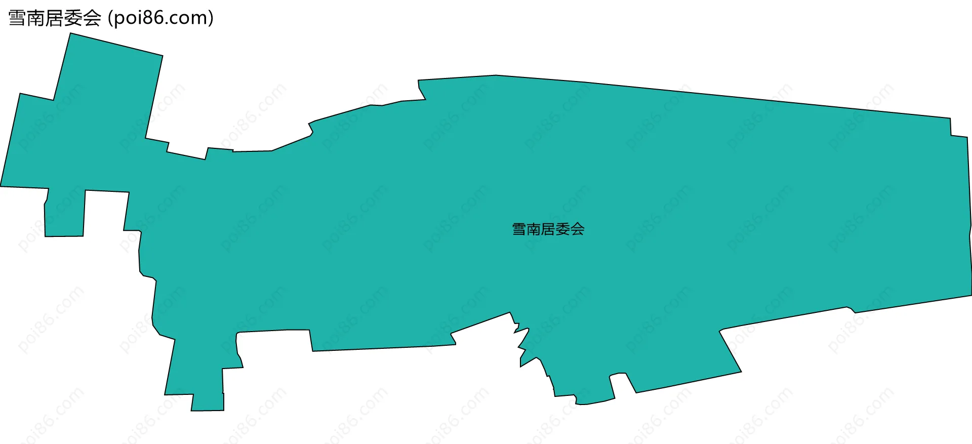 雪南居委会边界地图