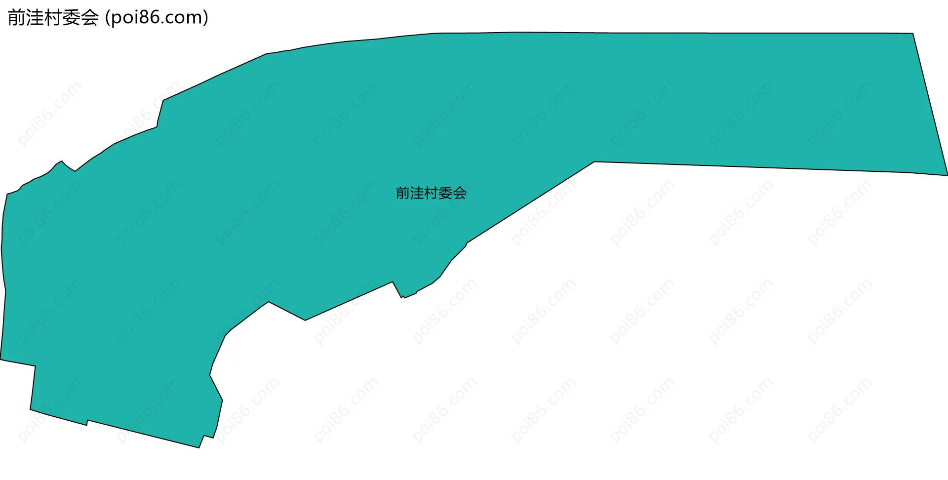前洼村委会边界地图