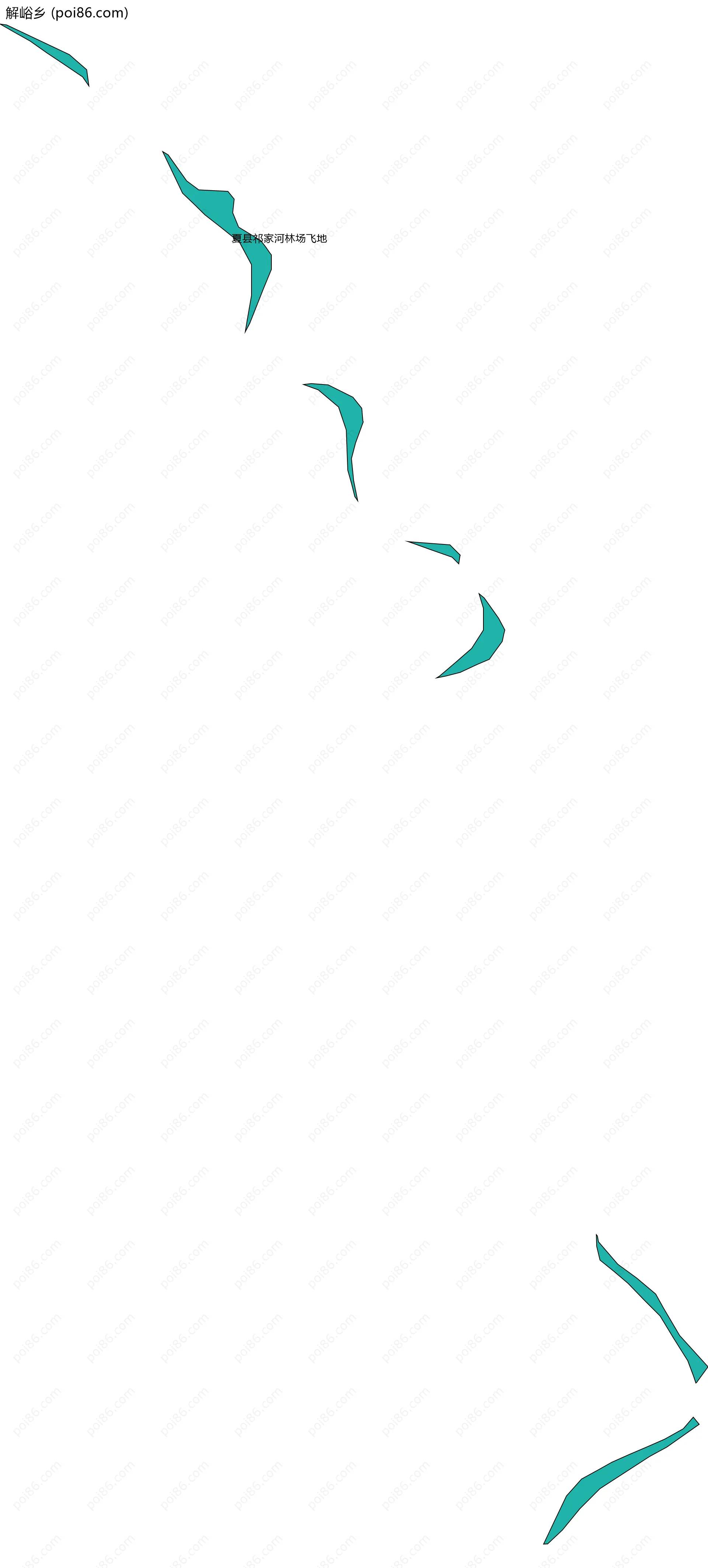 解峪乡边界地图(五级行政区划)