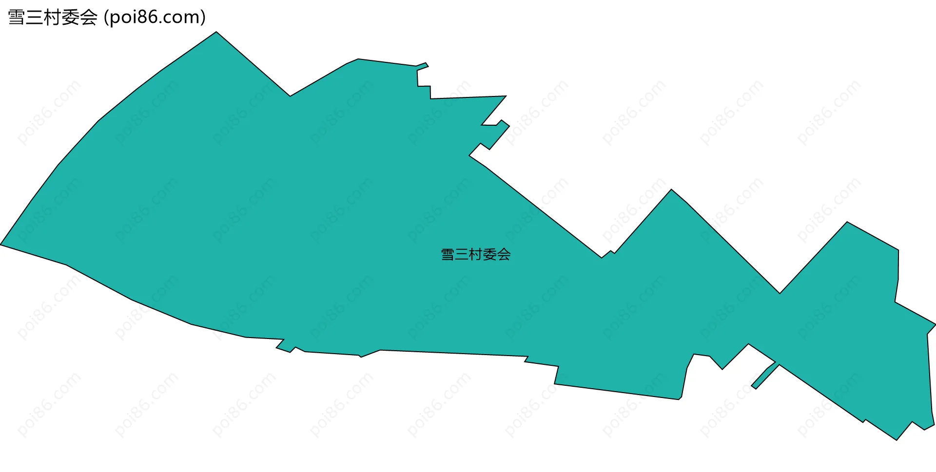 雪三村委会边界地图