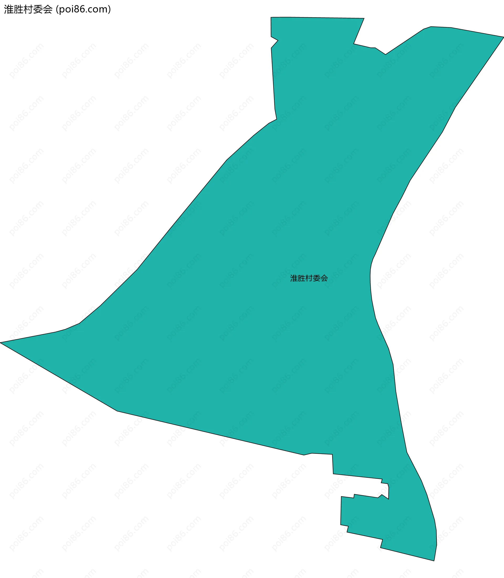 淮胜村委会边界地图
