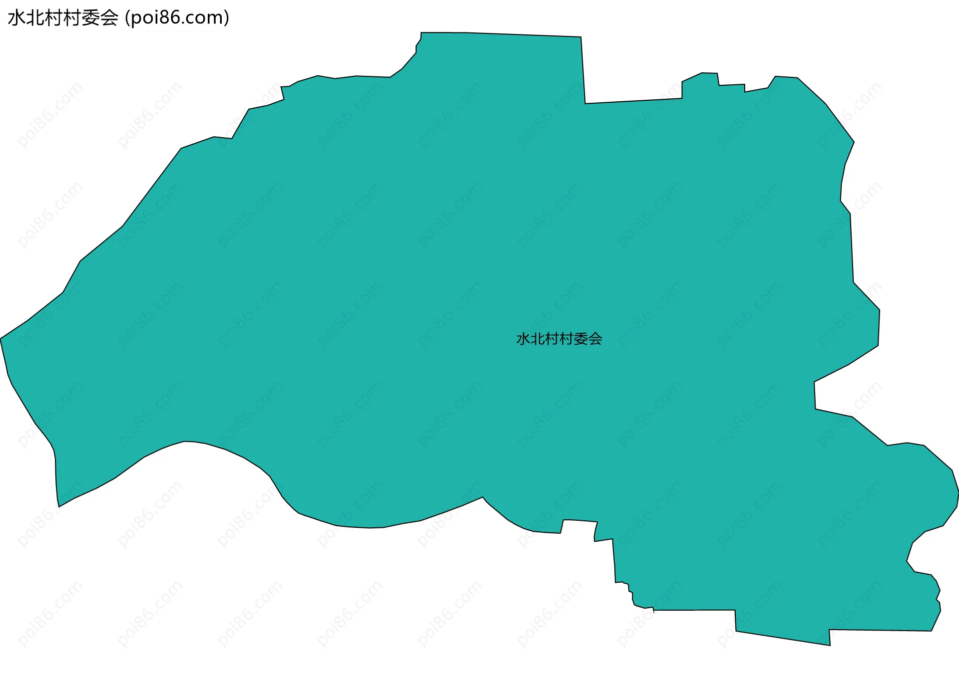 水北村村委会边界地图
