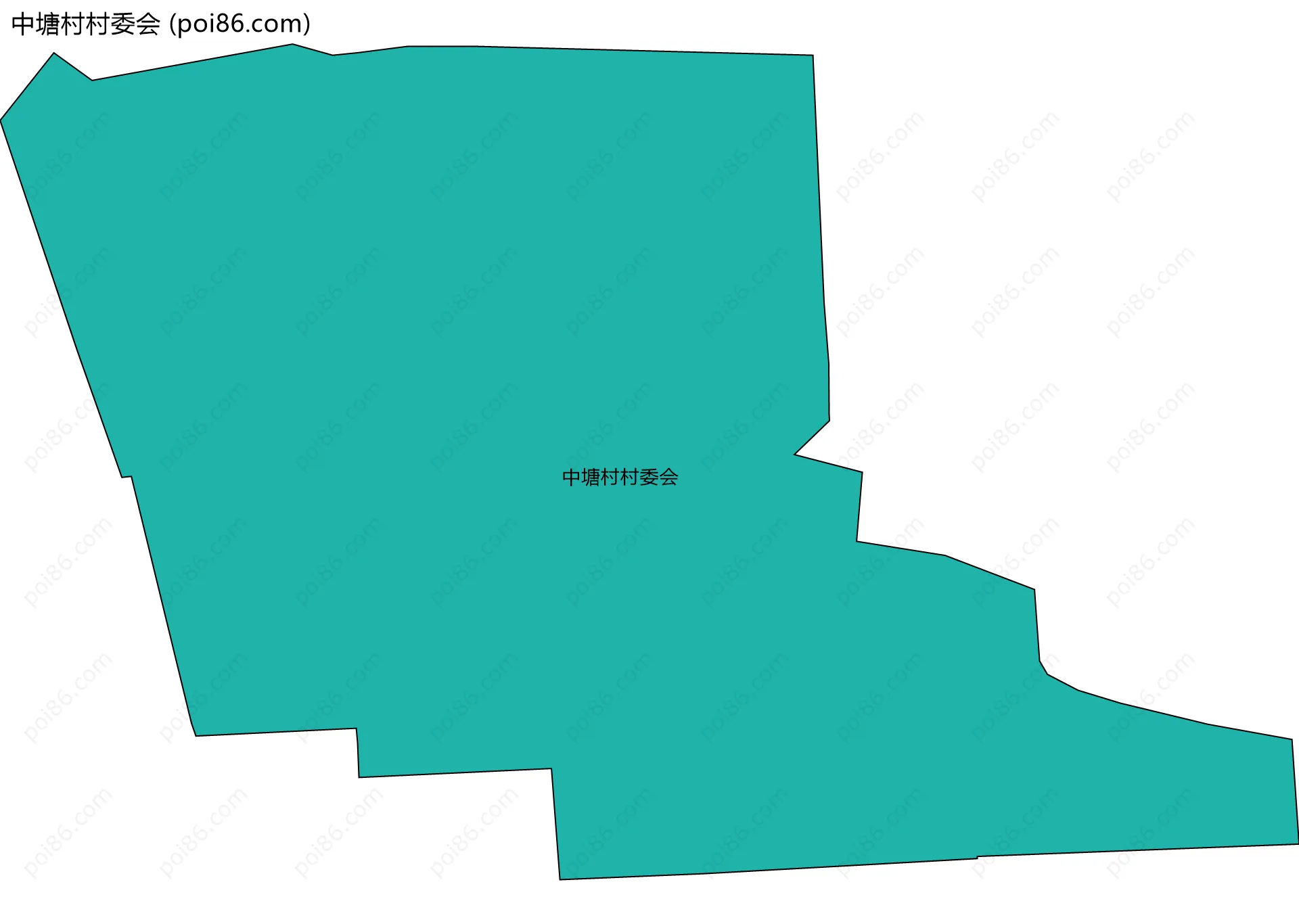 中塘村村委会边界地图