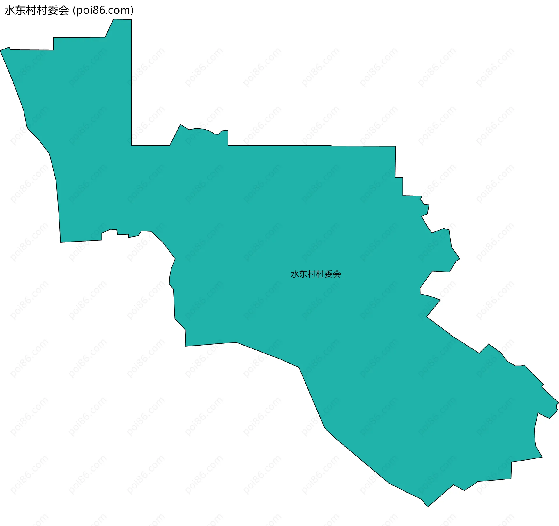 水东村村委会边界地图