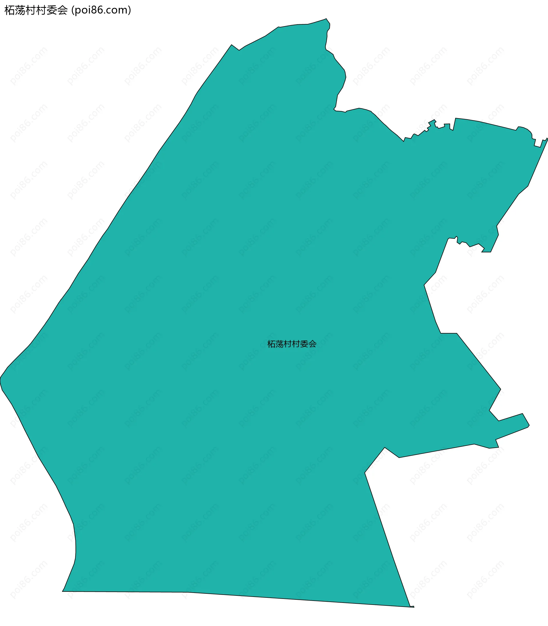 柘荡村村委会边界地图