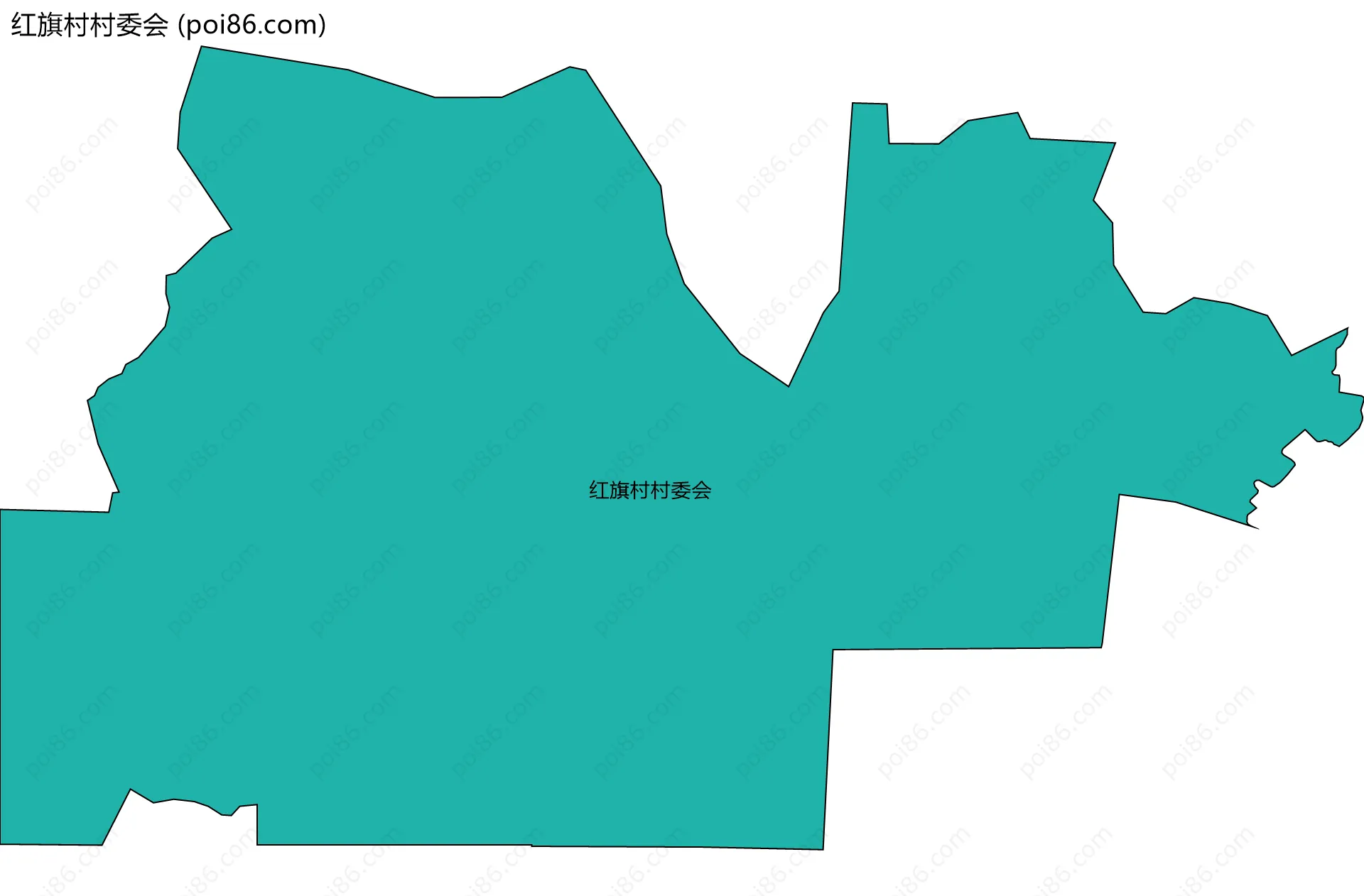 红旗村村委会边界地图