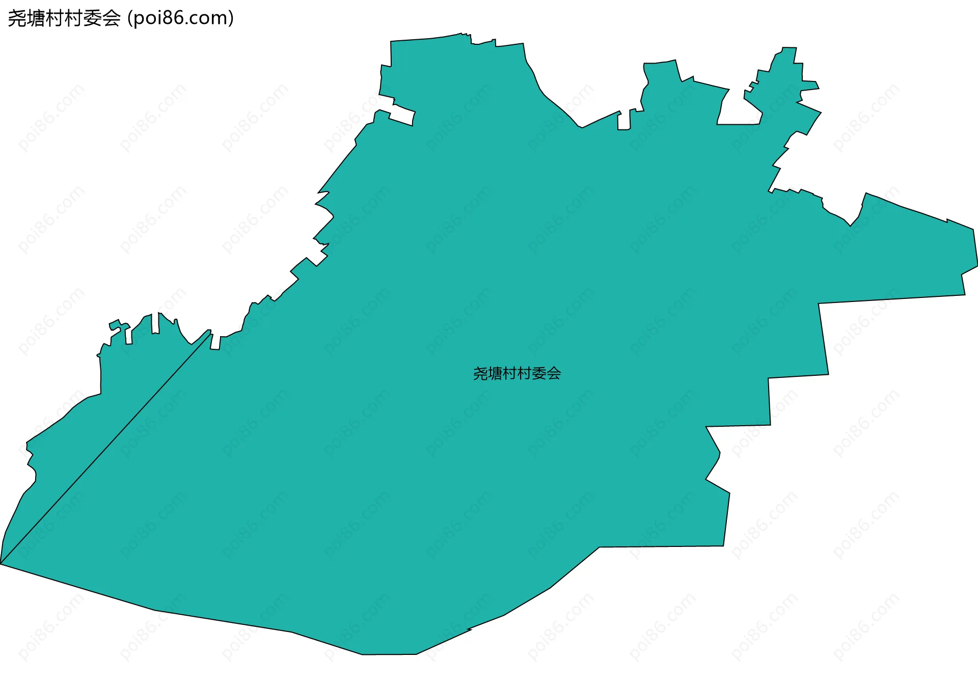 尧塘村村委会边界地图