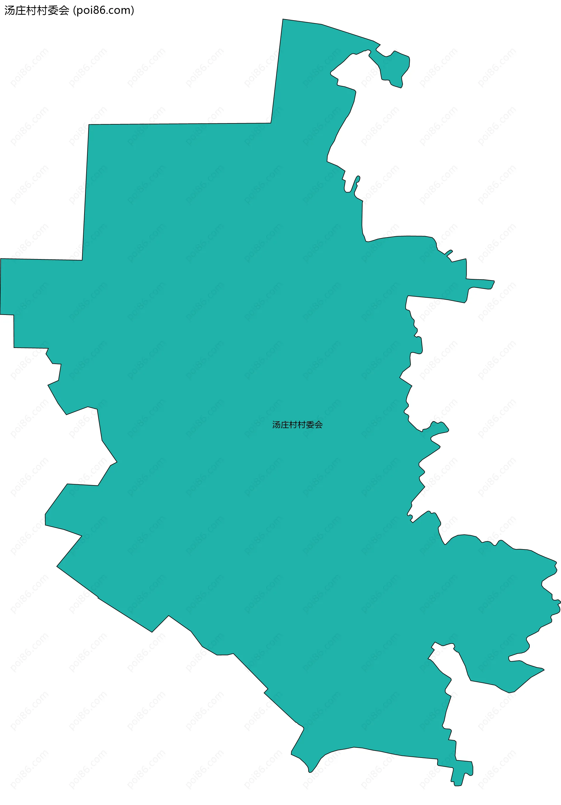 汤庄村村委会边界地图