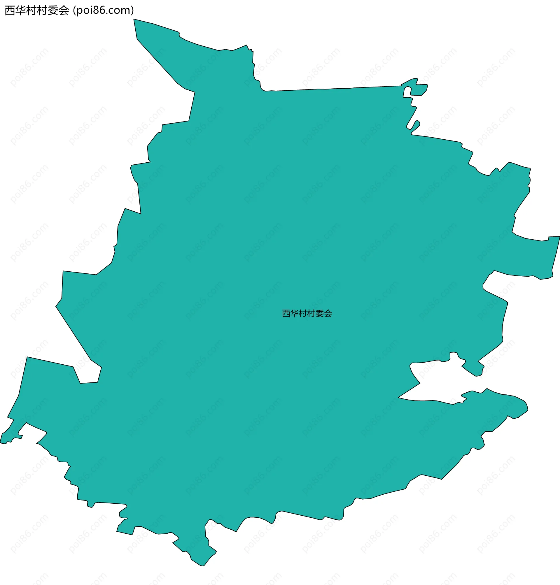 西华村村委会边界地图