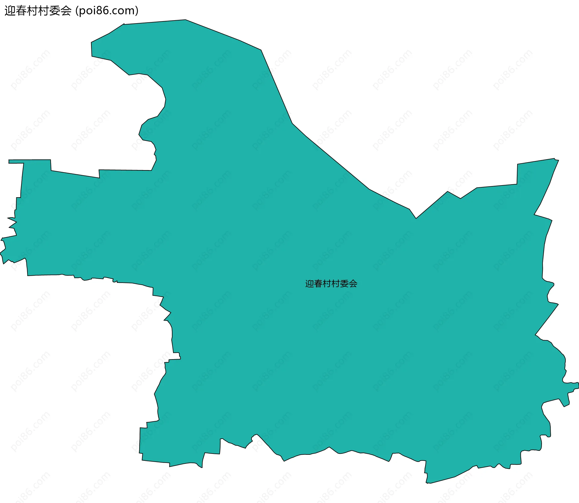 迎春村村委会边界地图