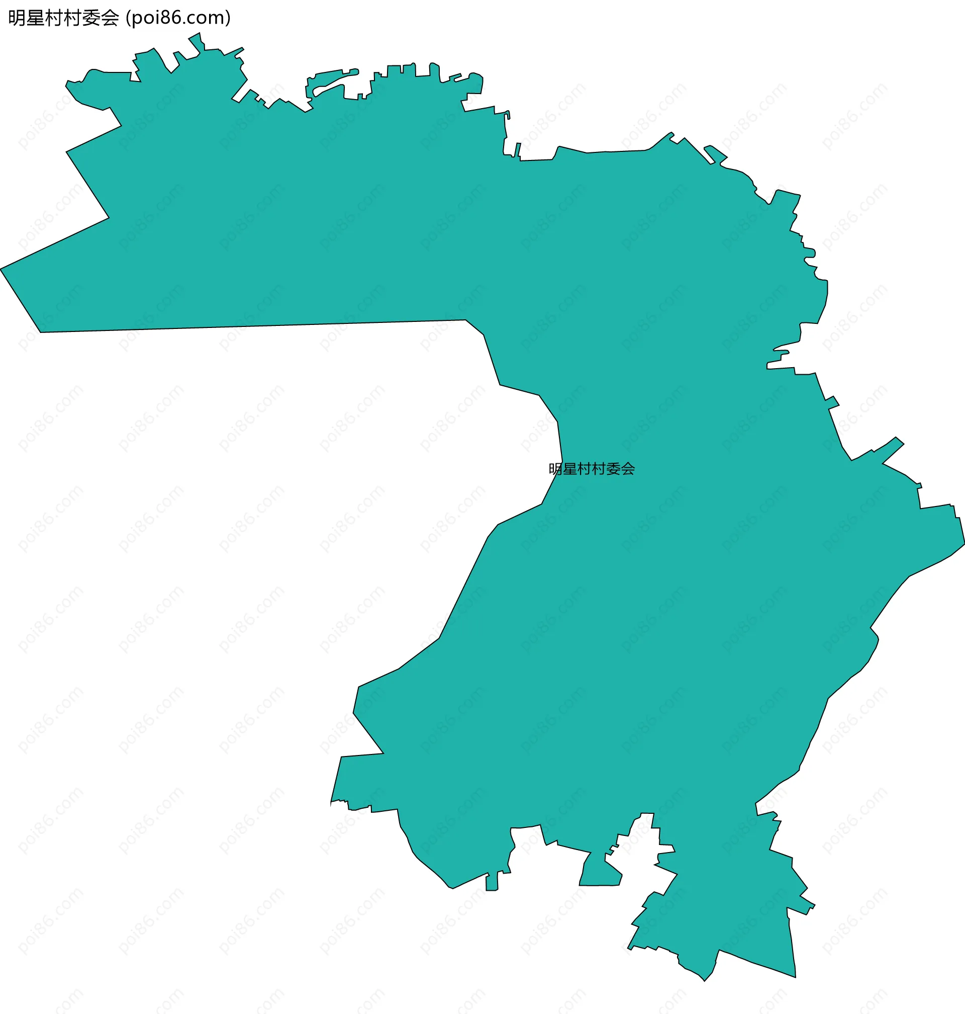 明星村村委会边界地图