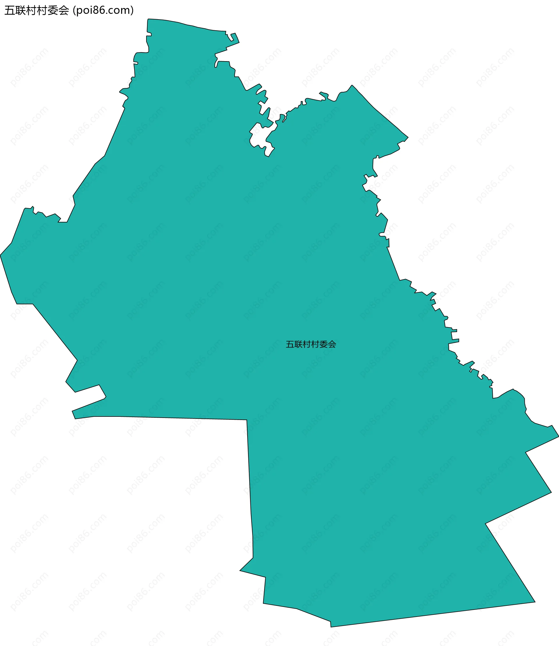 五联村村委会边界地图