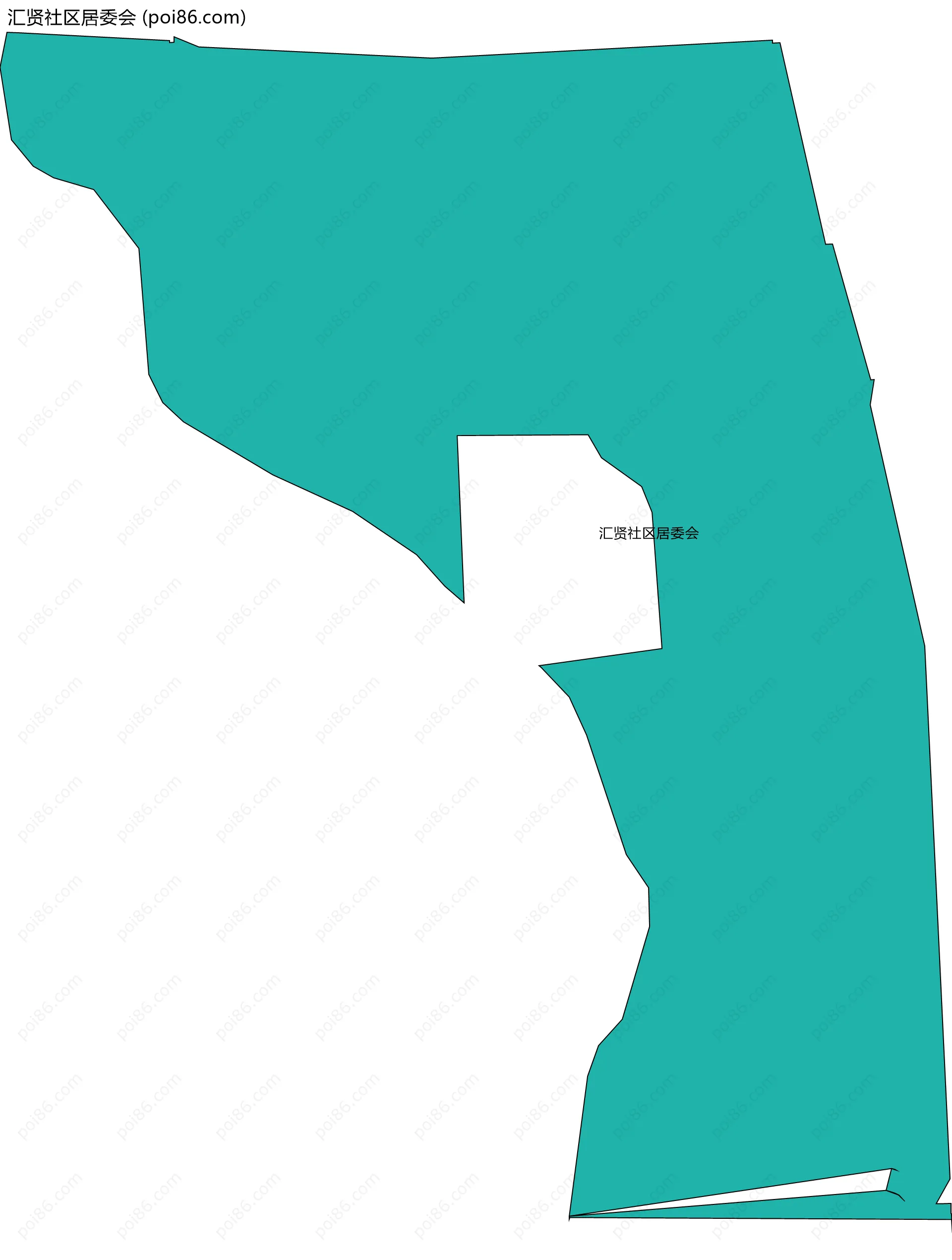 汇贤社区居委会边界地图