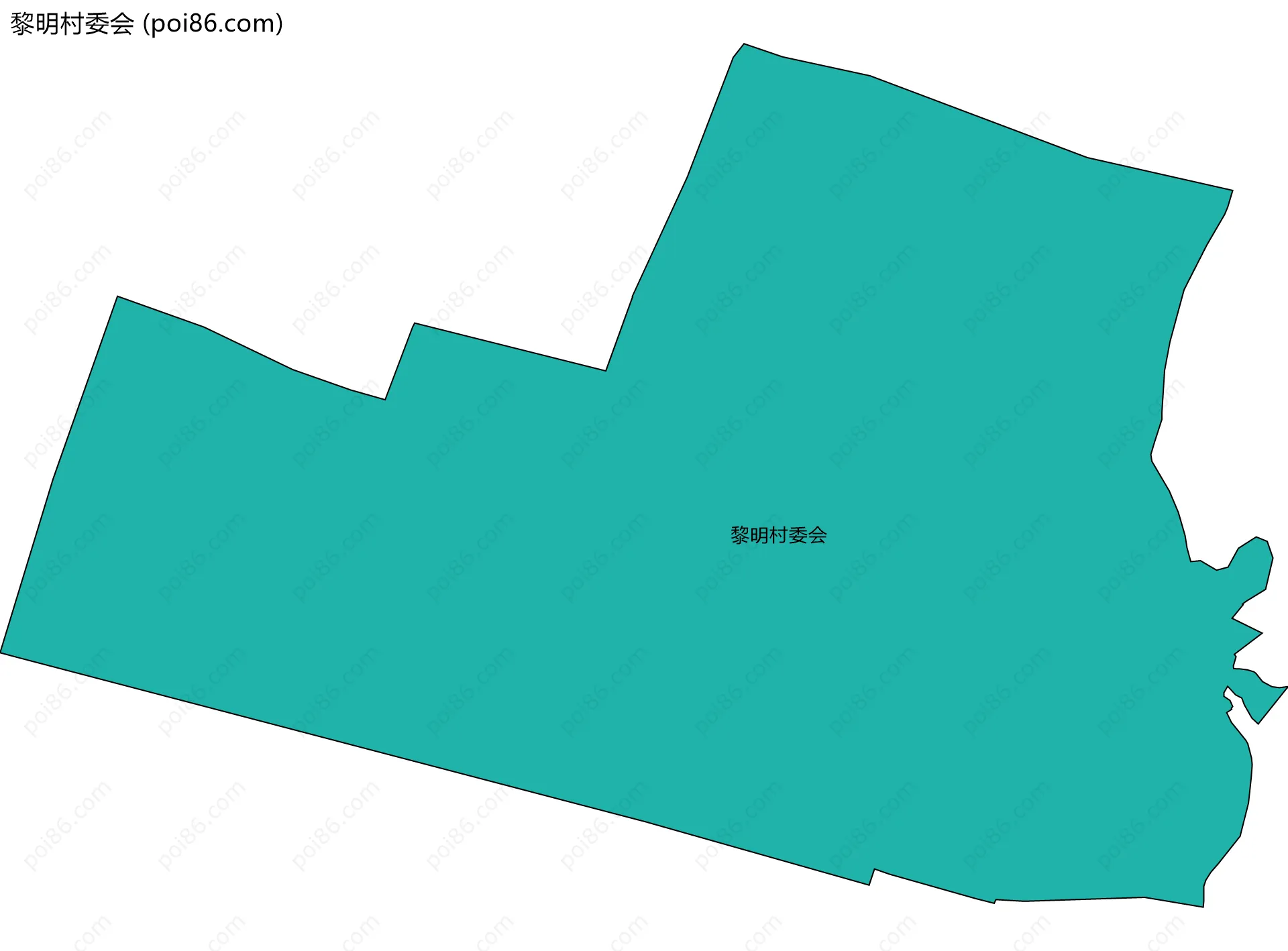 黎明村委会边界地图