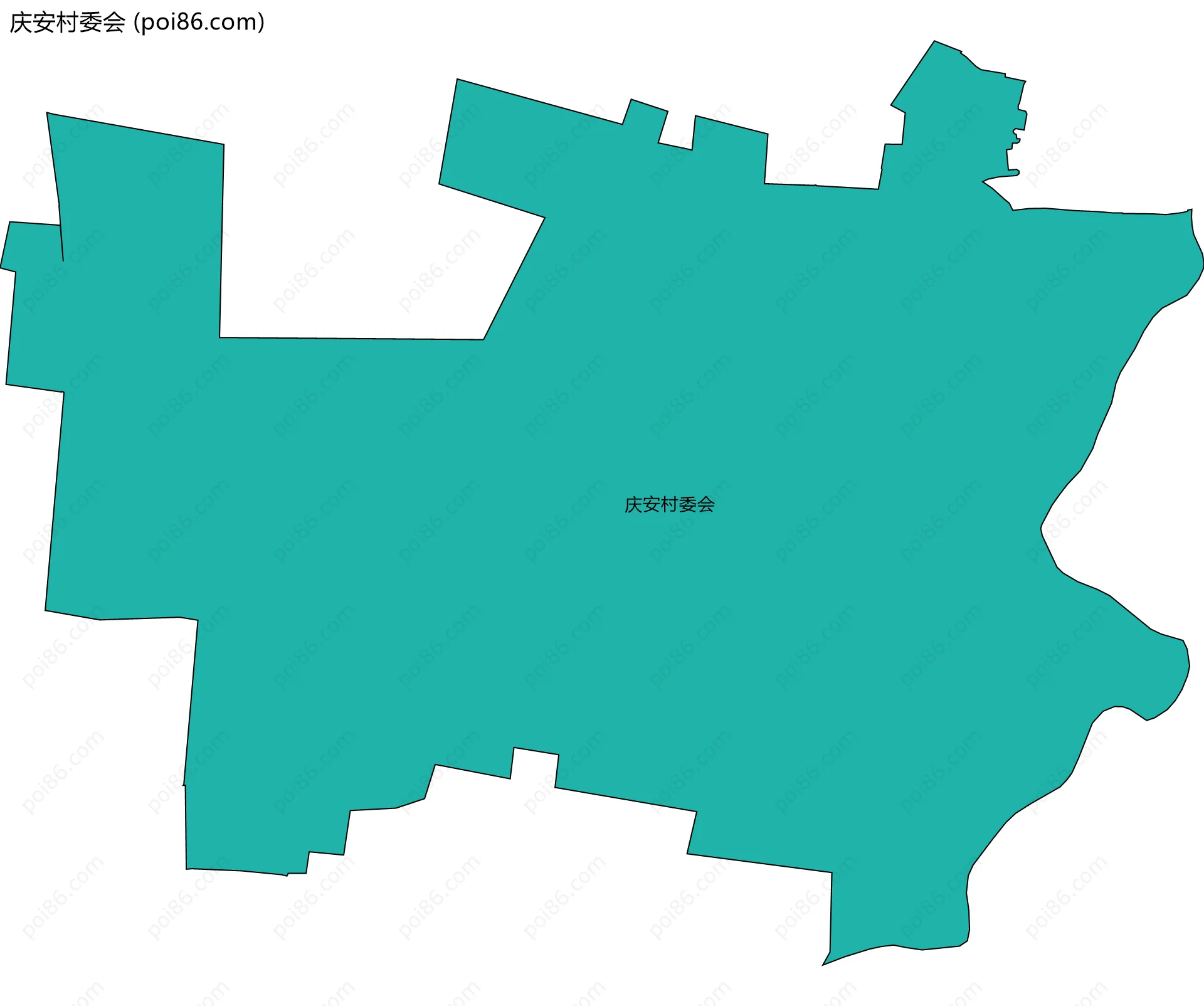庆安村委会边界地图