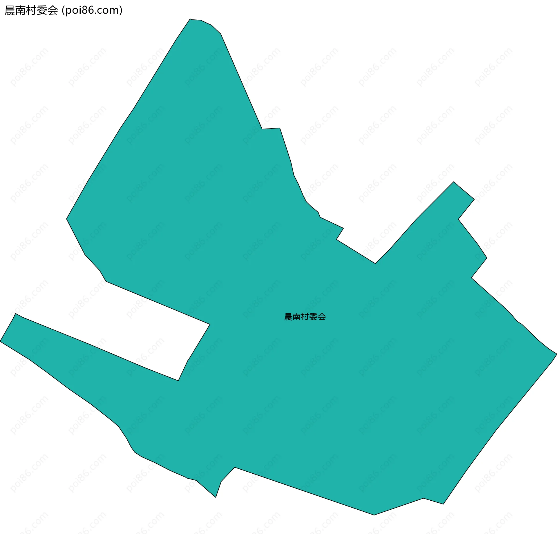 晨南村委会边界地图