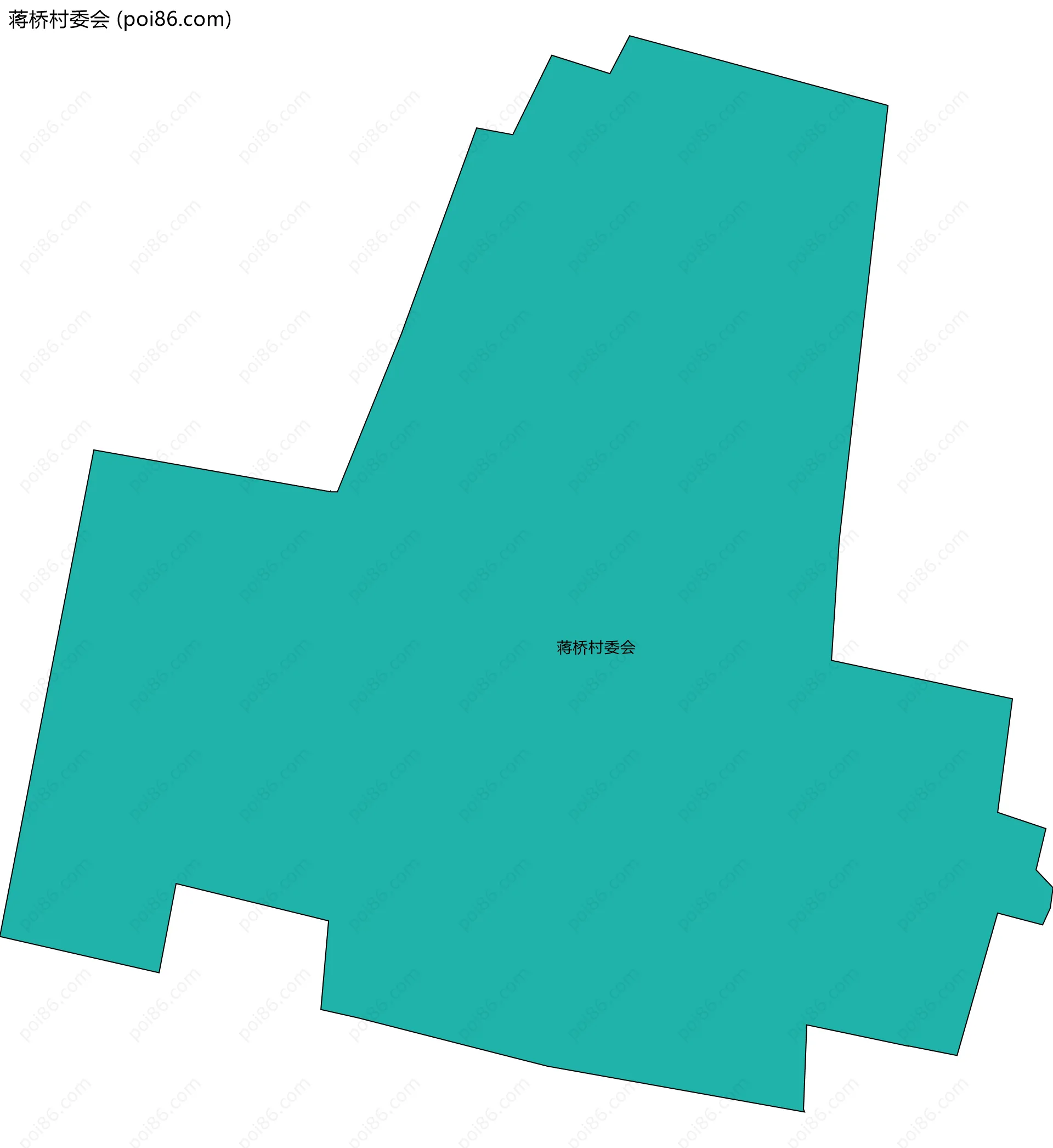 蒋桥村委会边界地图