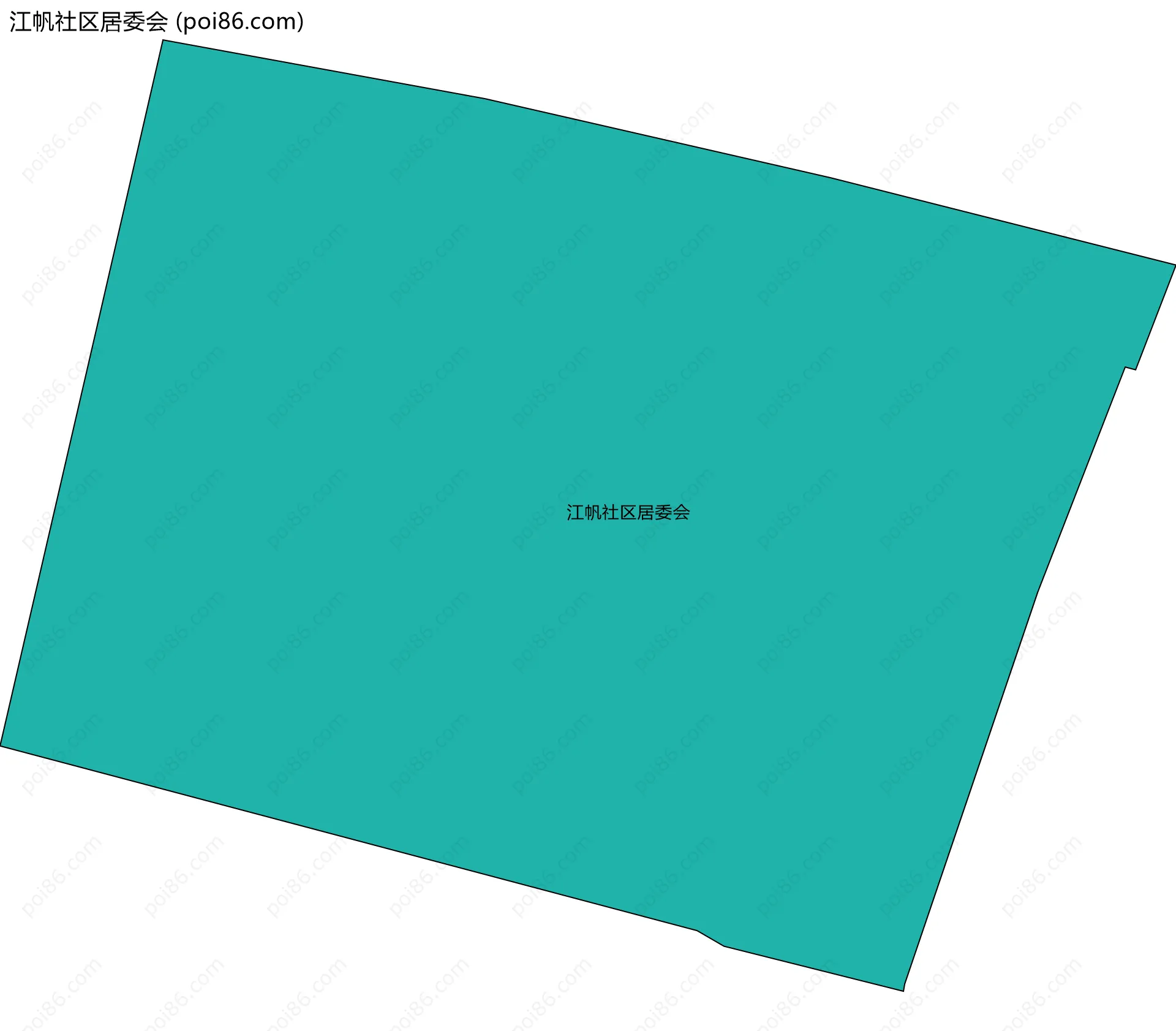 江帆社区居委会边界地图