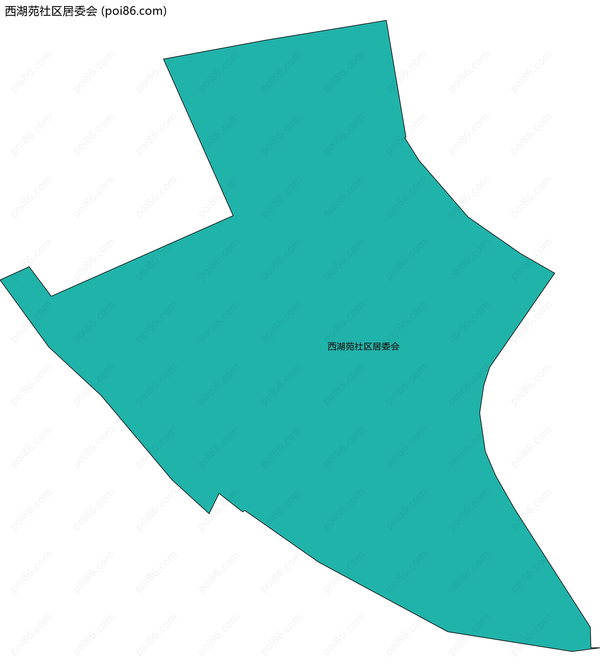 西湖苑社区居委会边界地图