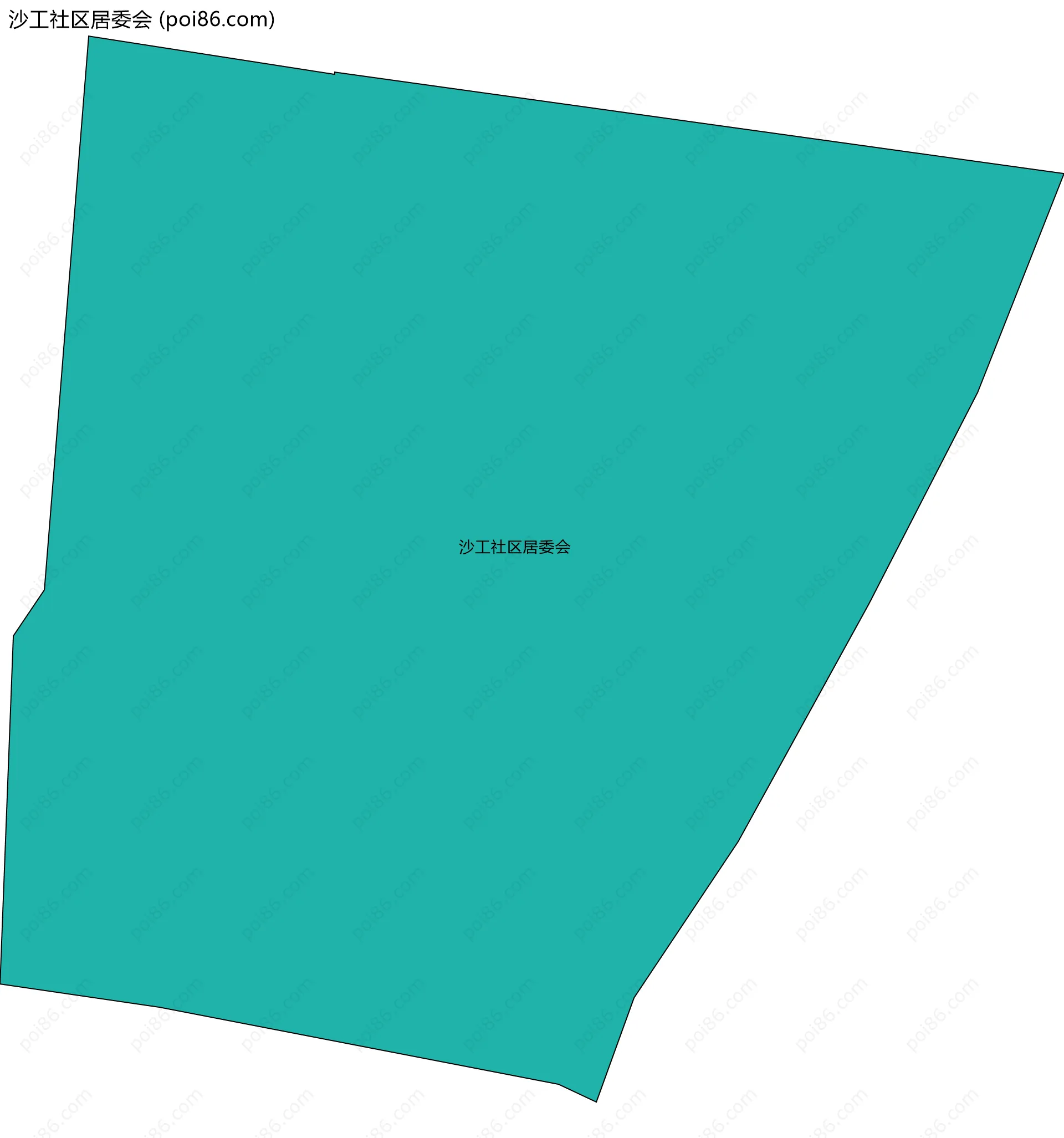 沙工社区居委会边界地图