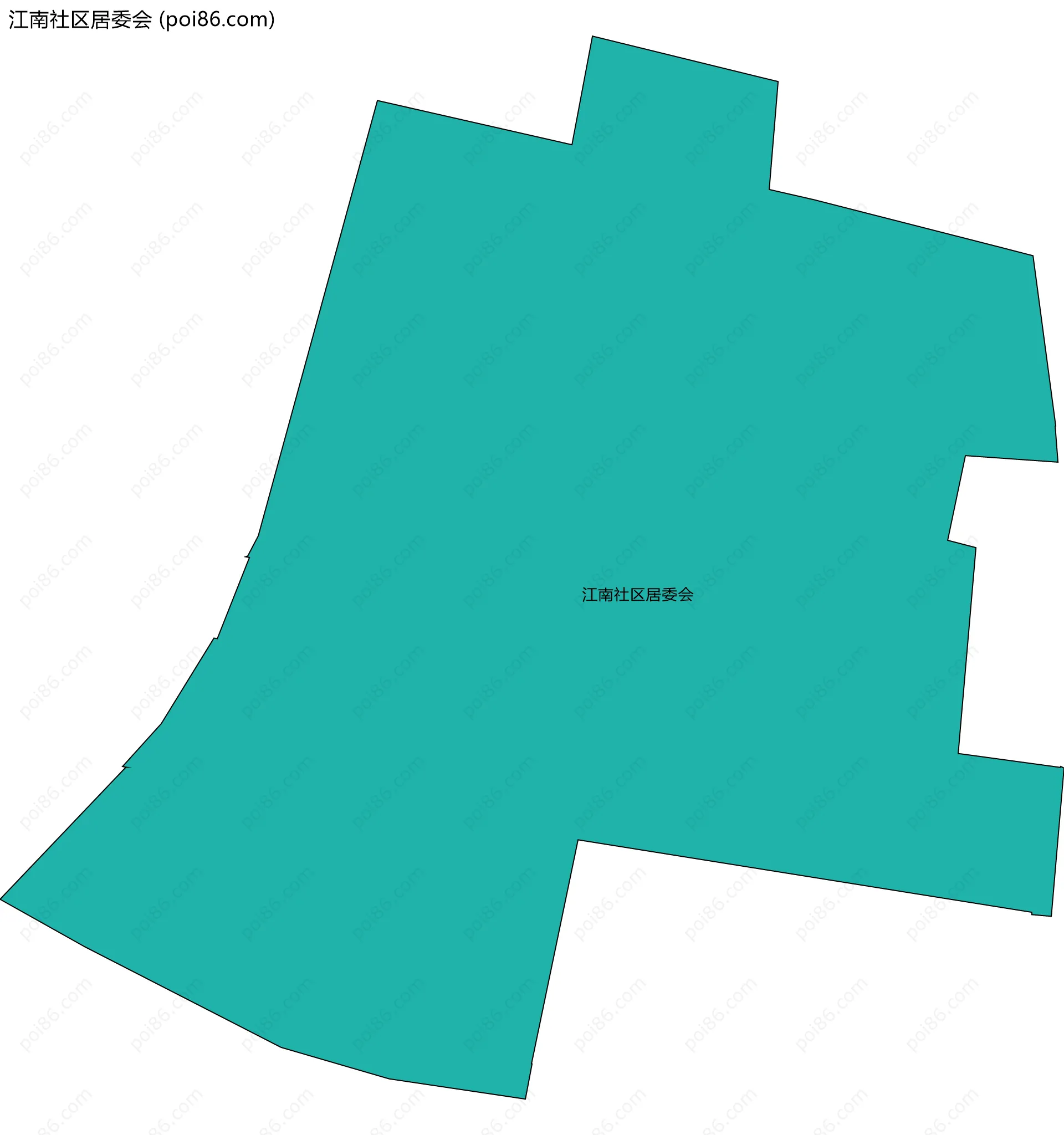 江南社区居委会边界地图