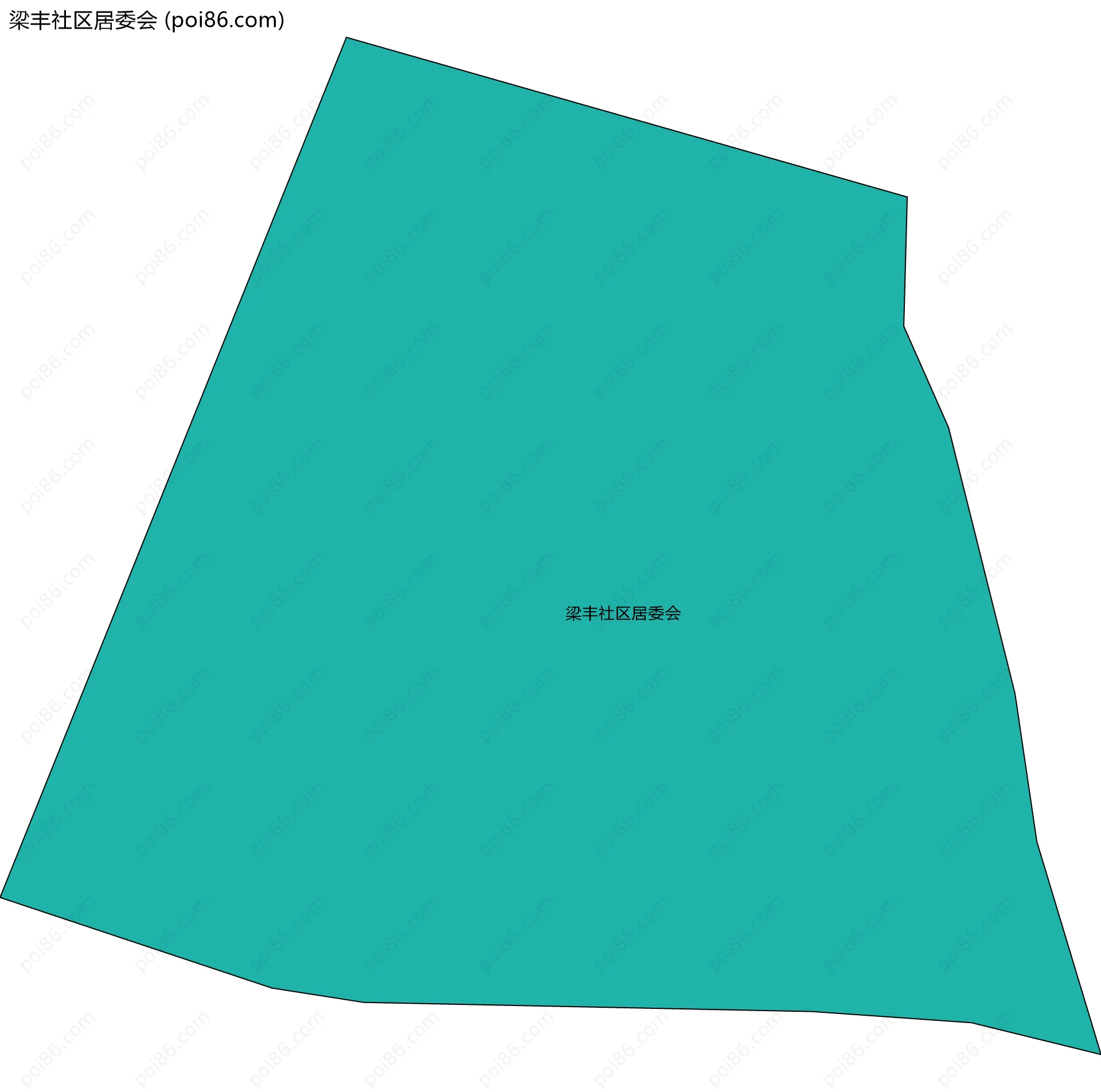 梁丰社区居委会边界地图